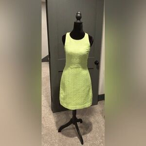J. Crew Vibrant Neon Green / Grey Tweed Mini Dress - Size 00